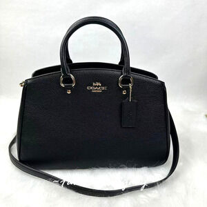 Coach Savannah Carryall Bag Crossbody In Leather/Gold/Black CAL56 NWT